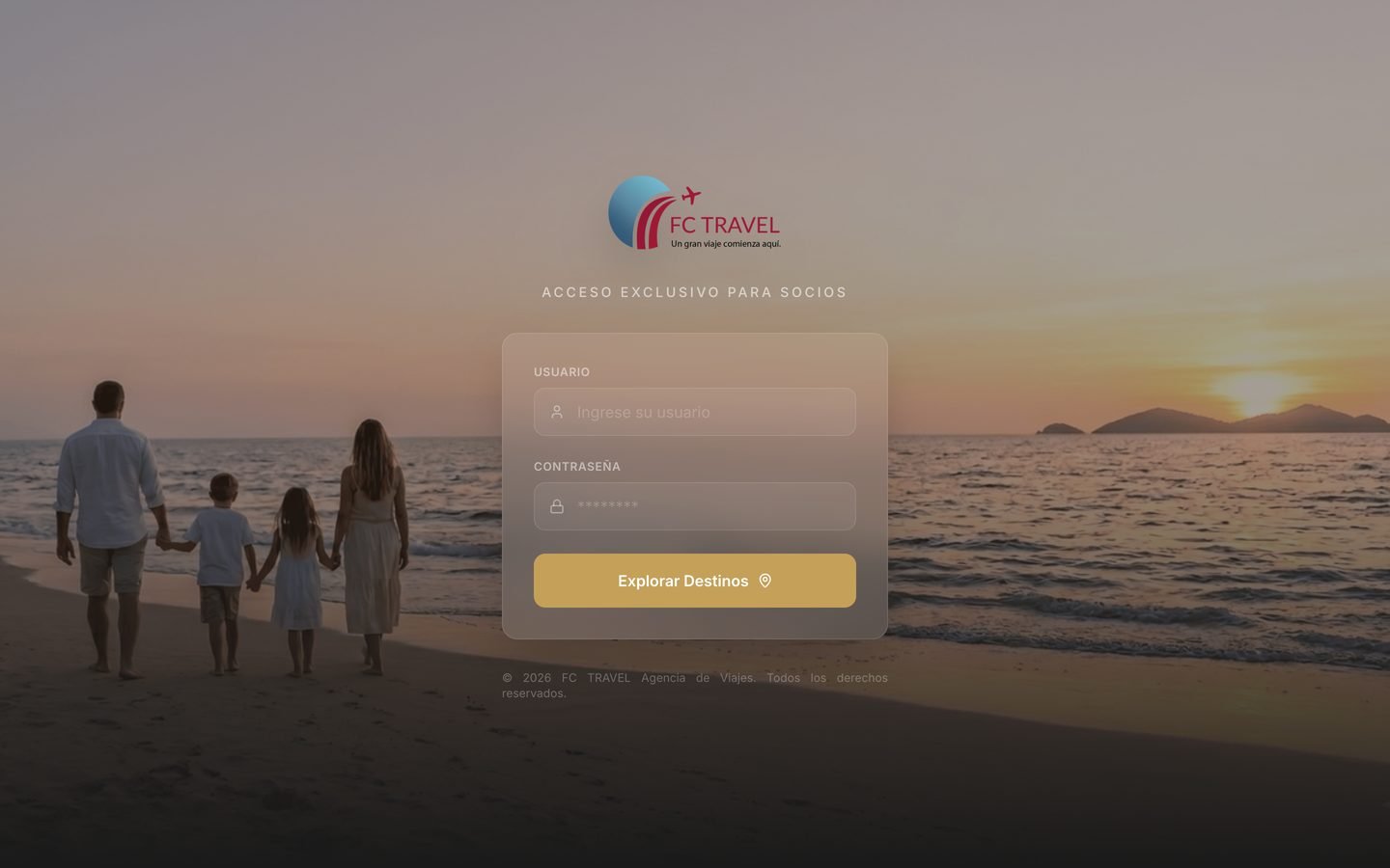 Sitio web de FC TRAVEL