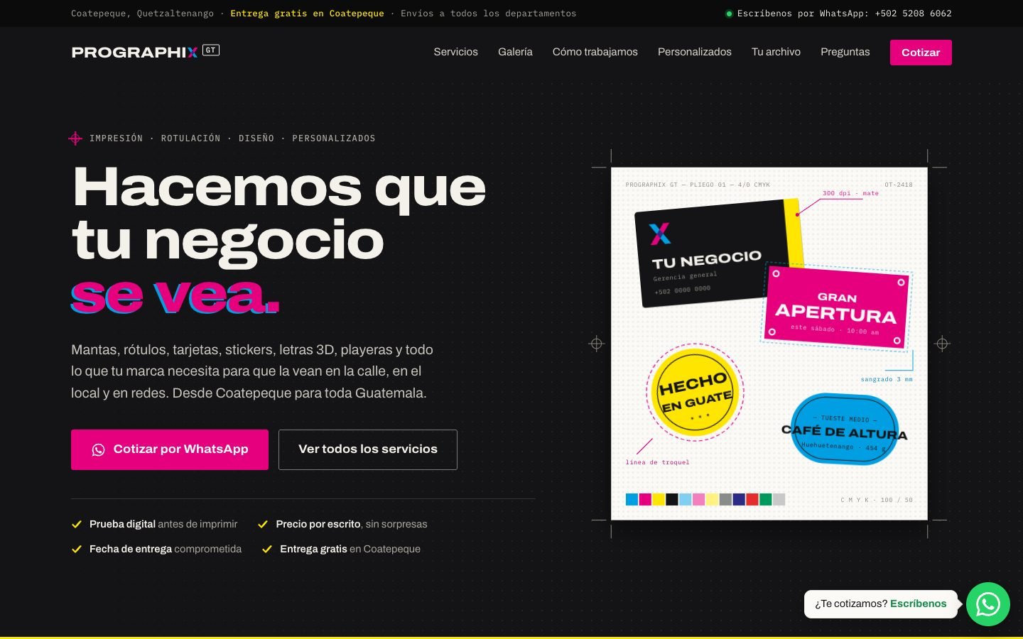 Sitio web de PROGRAPHIX GT